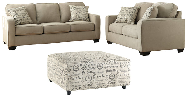 Alenya Signature Design 3-Piece Living Room Set with Ottoman