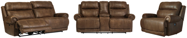 Austere Signature Design Traditional Power Reclining 3-Piece Living Room Set