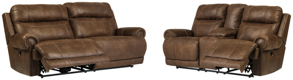 Austere Signature Design Traditional Power Reclining 2-Piece Living Room Set