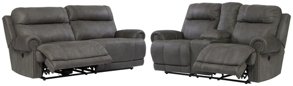 Austere Signature Design Traditional Power Reclining 2-Piece Living Room Set