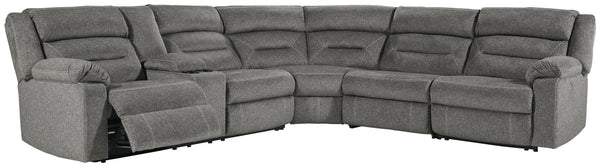 Malmaison Signature Design by Ashley 4-Piece Power Reclining Sectional