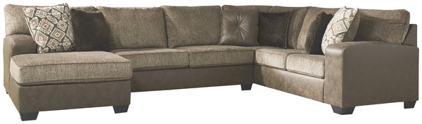 Abalone Benchcraft 3-Piece Sectional with Chaise