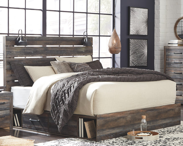 Signature Design by Ashley Drystan King Panel Bed with 2 Storage Drawers