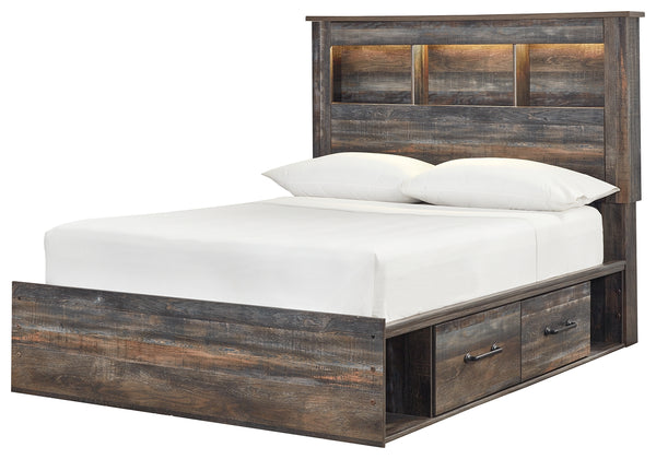 Signature Design by Ashley Drystan Bookcase Bed with 2 Storage Drawers