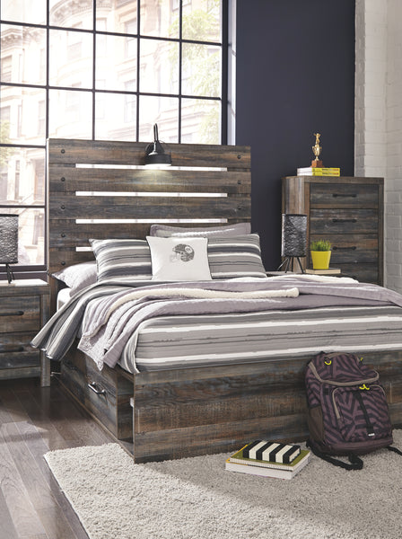 Signature Design by Ashley Drystan Panel Bed with 2 Storage Drawers