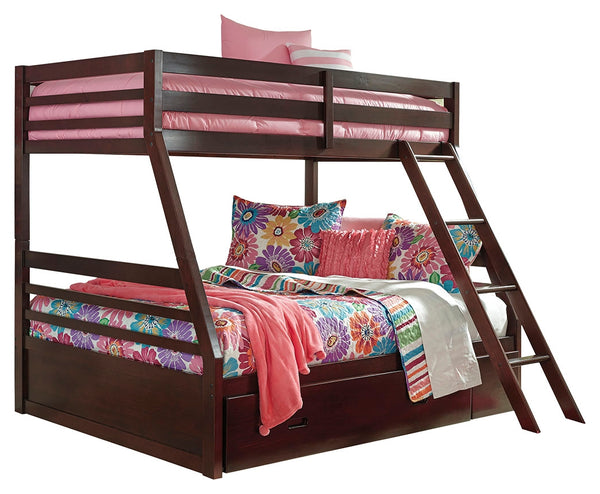 Signature Design by Ashley Halanton Twin over Full Bunk Bed with 1 Large Storage Drawer