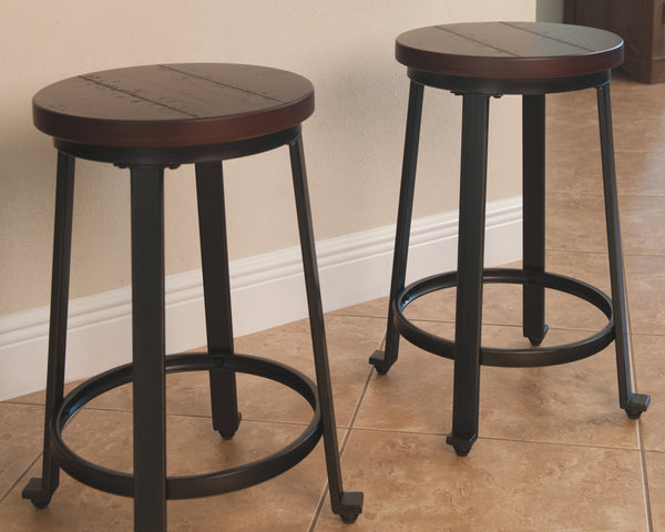 Challiman Signature Design 2-Piece Bar Stool Set