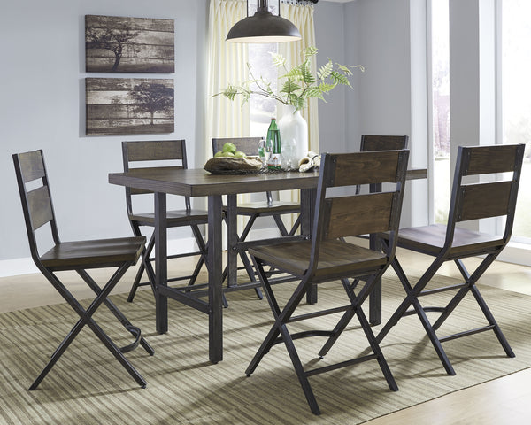 Kavara Signature Design Counter Height 7-Piece Dining Room Set