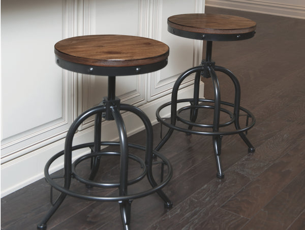 Pinnadel Signature Design Counter Height 2-Piece Bar Stool Set