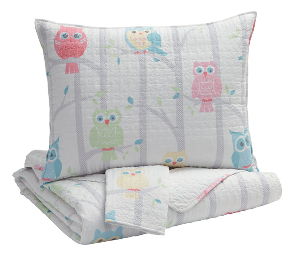 Lucille Signature Design by Ashley Coverlet Set Full